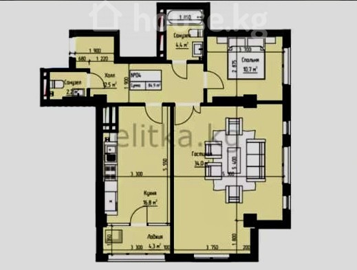 2-комн. кв., 85 м2 фото номер 3